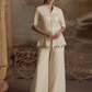 Anaita White Georgette Readymade Suit with Embroidery Work
