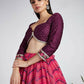House of Panchhi Rose Organza Siroski Stone Work Leheriya Print Lehenga Choli & Dupatta | Swadesiicart