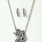 Mominos Fashion Johar Kamal Silver-Plated Brass Finish Radha Kishan Long Neckalce Combo Set For Women - Swadesiicart