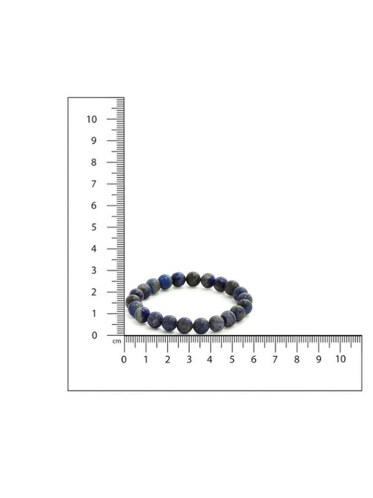 Lapis Lazuli Blue Tined Crystal Beads Bracelet - Ruby Raang | Swadesiicart
