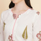 Designer Stylish white Cotton Stitched Suit With Dupatta - Tanisha | Swadesiicart