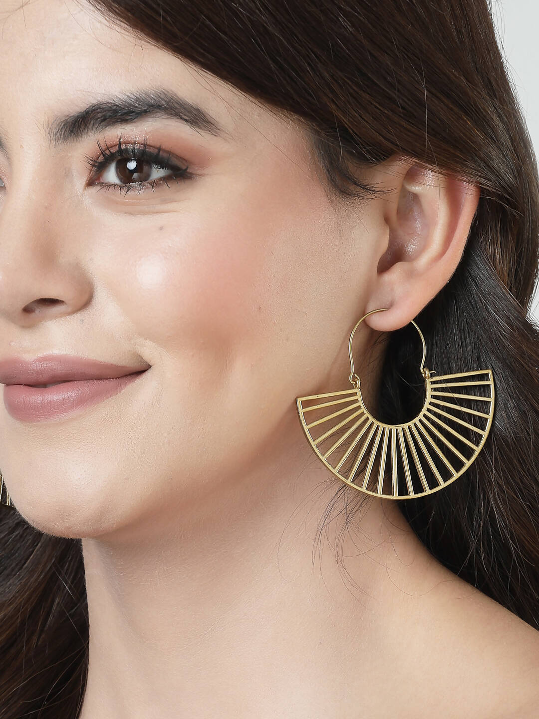 NVR Women Golden Hoop Earrings - NR Retail-NVR
