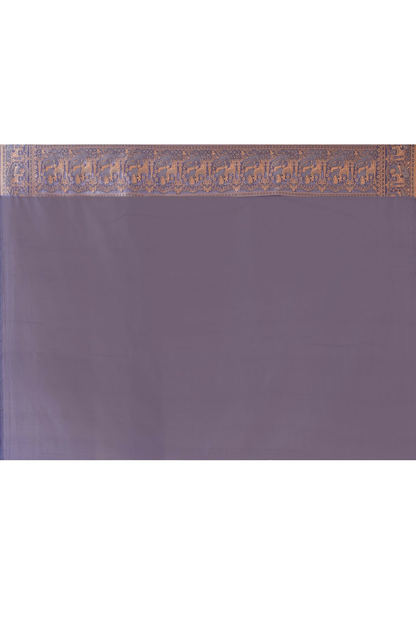 Joban Fashion Lavender Pure Katan Pure Handloom Banarasi Silk Saree | Swadesiicart