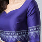 Vastranavya Sky Blue Mandala Print Free Hand Ready to Wear Saree | Swadesiicart