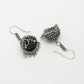 NVR Women's Silver-Toned German Silver Oxidised Necklace with Jhumka Earrings - Swadesiicart