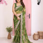 Ai Fashion Mehendi Georgette Rajwadi Bandhani Print Party Wear Saree