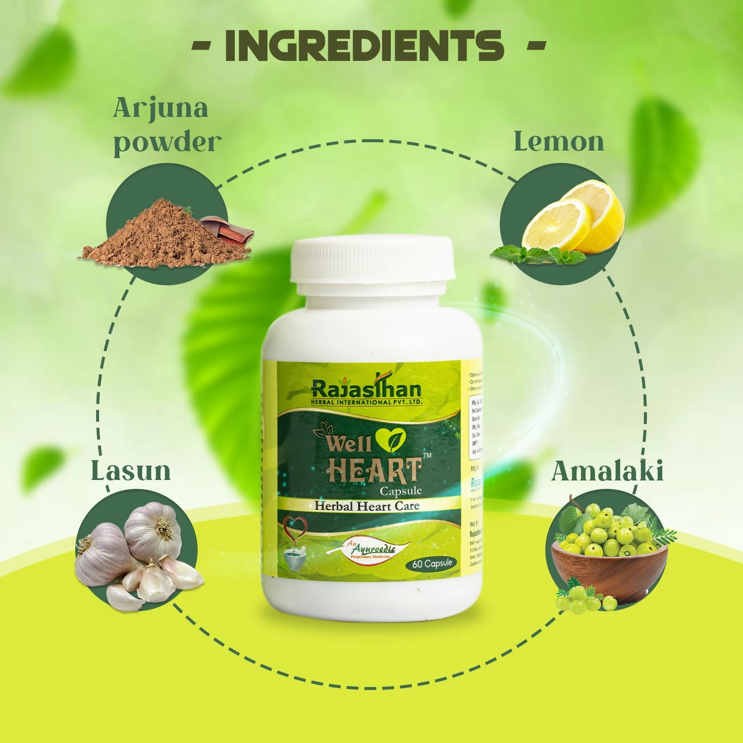 Rajasthan Herbals Well Heart Capsules | Swadesiicart