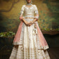 House of Panchhi Off White Pure Silk Moti & Zarkan heavy embroidery Lehenga choli & Dupatta | Swadesiicart