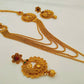 Multicolor Kemp layer mugappu Necklace Set - Mokshi Collections