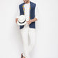 Even Apparels Blue Polyester Men's Nehru Jacket-Contrast Lining-Inbuilt Pocket Square | Swadesiicart
