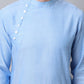 Even Apparels Blue Pure Cotton Men's Kurta With Side Placket (MMS503) | Swadesiicart