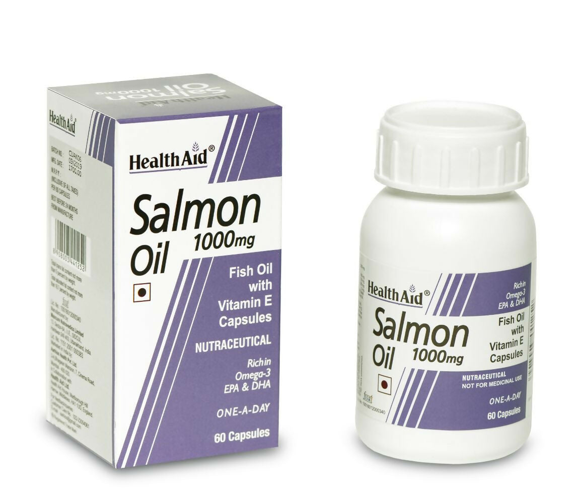 HealthAid Salmon Oil 1000 mg Capsules - Swadesiicart