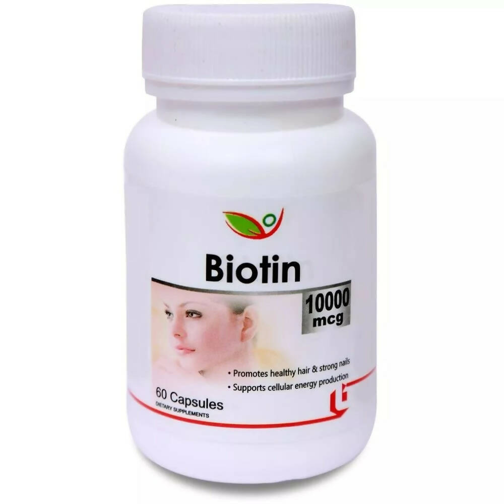 Biotrex Biotin 10000mcg Capsule For Hair, Skin & Nails | Swadesiicart