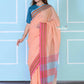 Very Much Indian Traditional Patteda Anchu Ilkal Handloom Saree - Peach Tone | Swadesiicart
