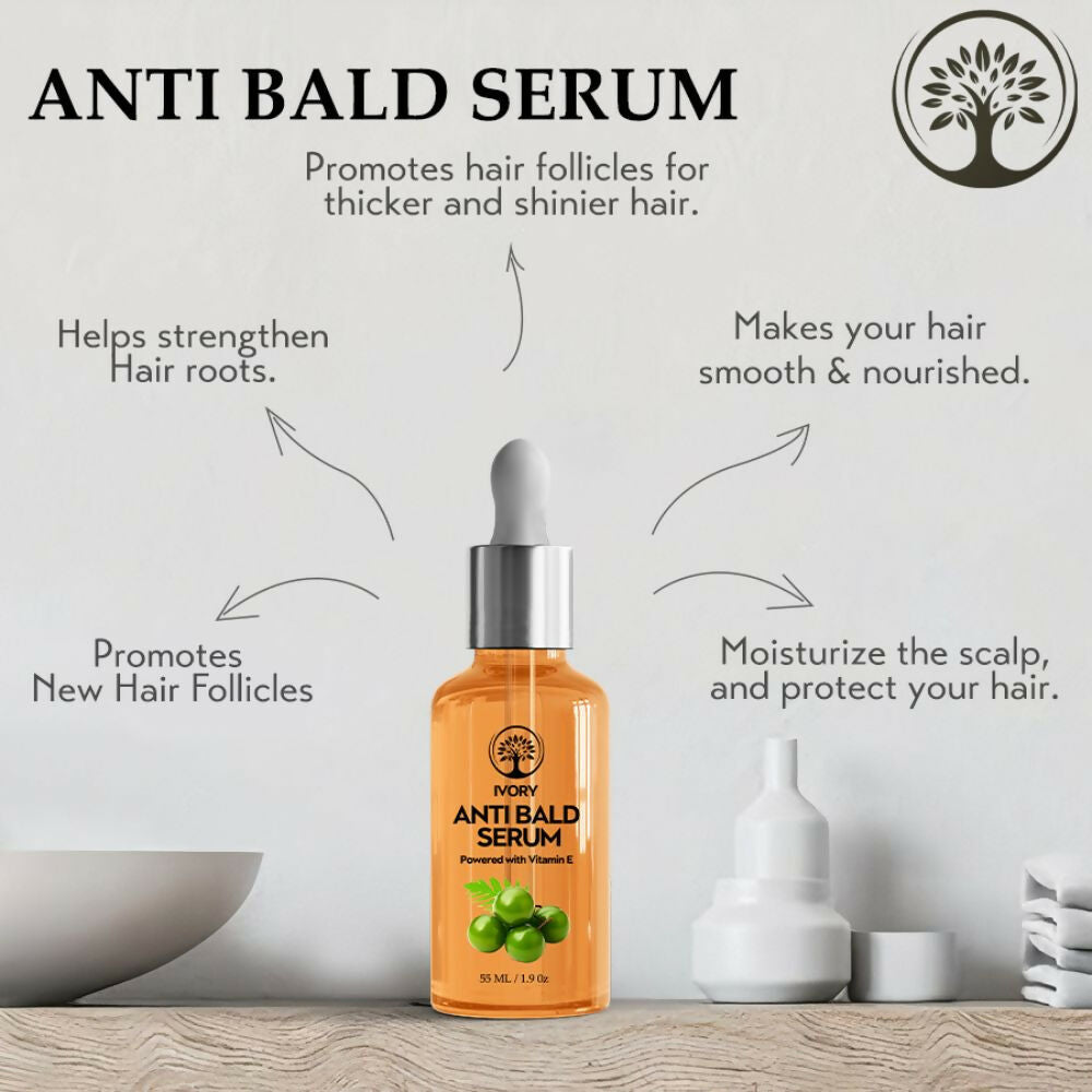 Ivory Natural Bald Serum For Baldness, Hair Thinning And Hair Fall | Swadesiicart