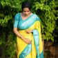 DEIANA'S Beautiful Designer Golden zari Soft Lichi Silk Saree - Yellow - Swadesiicart
