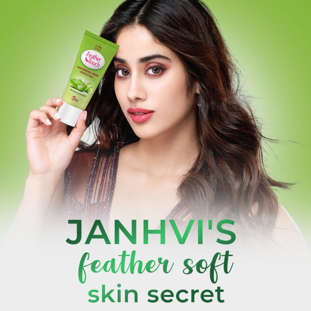 VI-JOHN Feather Touch Cucumber & Aloevera Hair Removal Cream for Women for Sensitive Skin Suitable for Legs, Underarms, Bikini Line, Arms | Swadesiicart