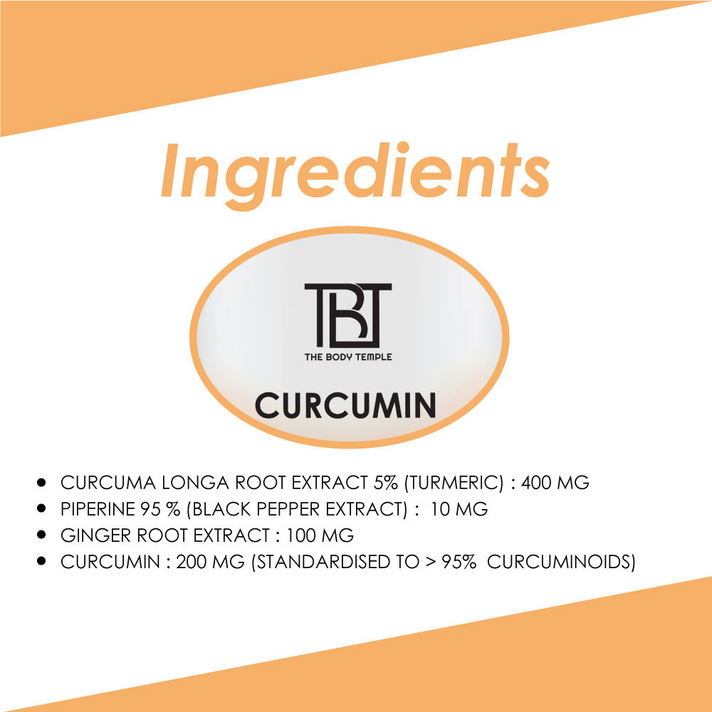 The Body Temple Curcumin 700mg For Brain Health and Immunity Capsules | Swadesiicart