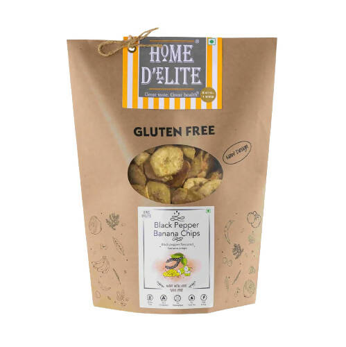 Home D'elite Black Pepper Banana Chips (Round) - Swadesiicart