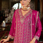 Anaita Rani-Pink Heavy Chinon Readymade Palazzo Suit with Heavy Embroidery Work