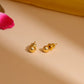 Ruby Raang Golden Round Studs | Swadesiicart