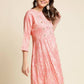 Peach Chiffon Paisley Printed Top - Himanshi - Swadesiicart