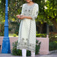 Juniper Women's Green Rayon Staple Kalamkari Floral Placement Printed Kurta | Swadesiicart