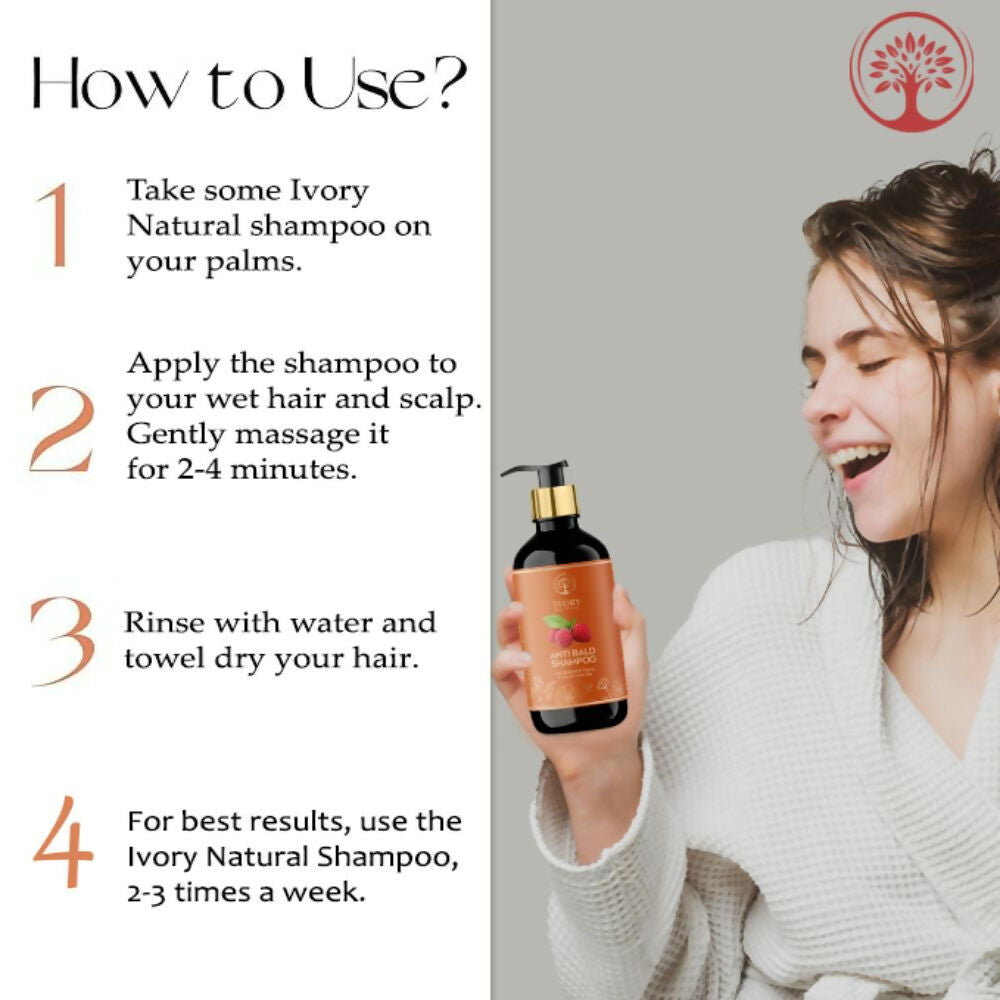 Ivory Natural Bald Shampoo Organic For Loss Of Hair And Get Fuller Thicker Hair | Swadesiicart