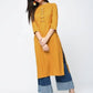 Aniyah Rayon Solid Straight Mustard Color Kurta (AN-110K) - Swadesiicart
