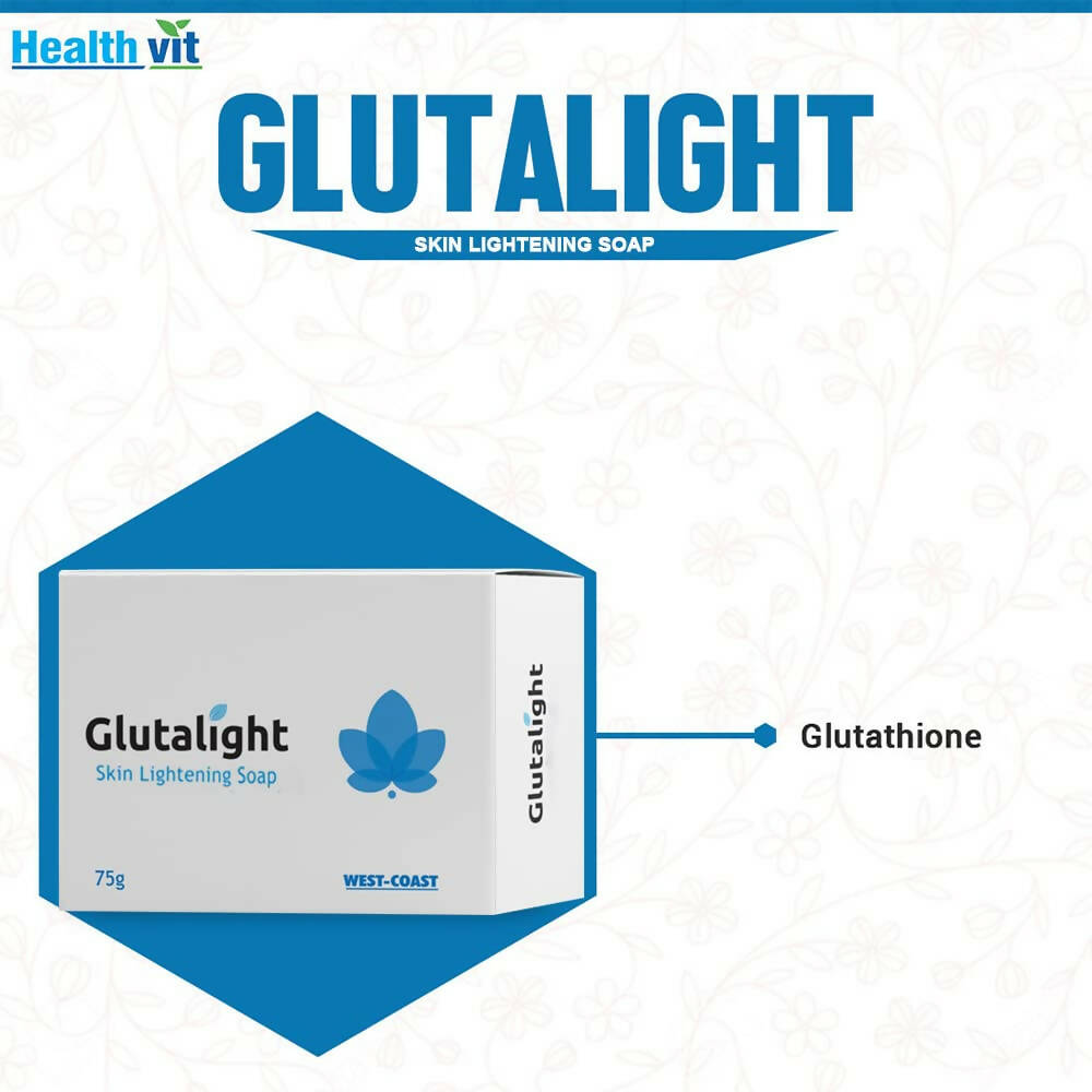 Healthvit Glutalight Skin Lightening Soap - Swadesiicart