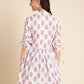 White Poly Rayon Digital Printed A-line Top - Tarini - Swadesiicart