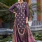 Jyoti Fashion Women's Purple Pure Silk Elegant Jacquard Woven Kurta with Trouser & Dupatta | Swadesiicart