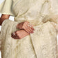 Vamsee White Organza Saree - Swadesiicart