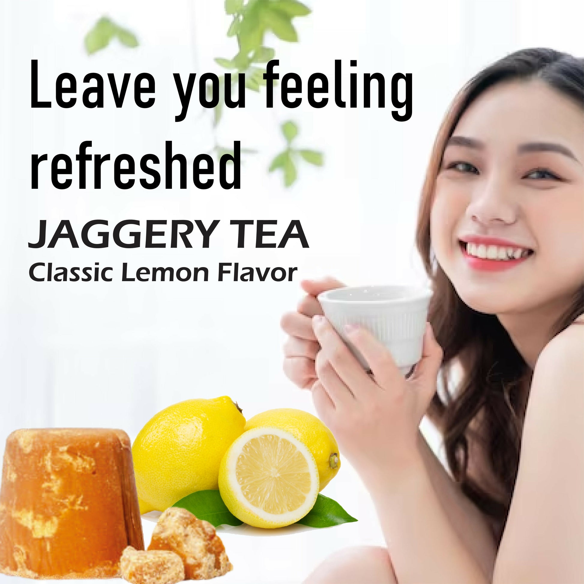 Naivedyam Classic Lemon Flavour Jaggery Tea | Swadesiicart