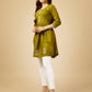 Jyoti Fashion Women's Mehendi Viscose Rayon Embroidered Casual Top | Swadesiicart