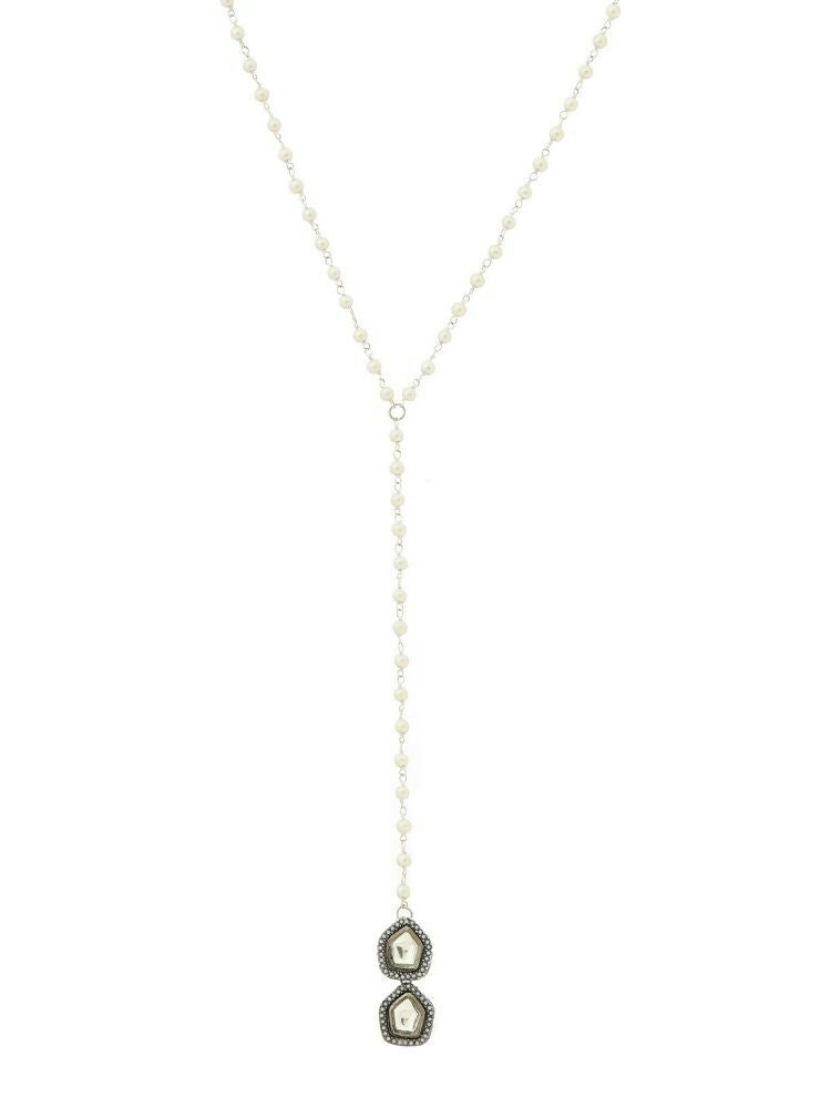 Beaded Kundan Necklace - Ruby Raang | Swadesiicart