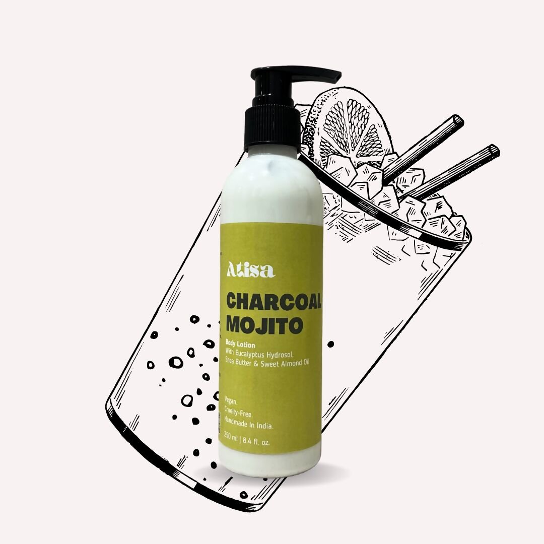 Atisa Charcoal Mojito Body Lotion | Swadesiicart