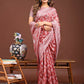 Shree Shyam Fashion Pankhuri Peach Linen Cotton Saree