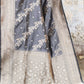 Joban Fashion Silver Grey Pure Katan Pure Handloom Banarasi Silk Saree | Swadesiicart