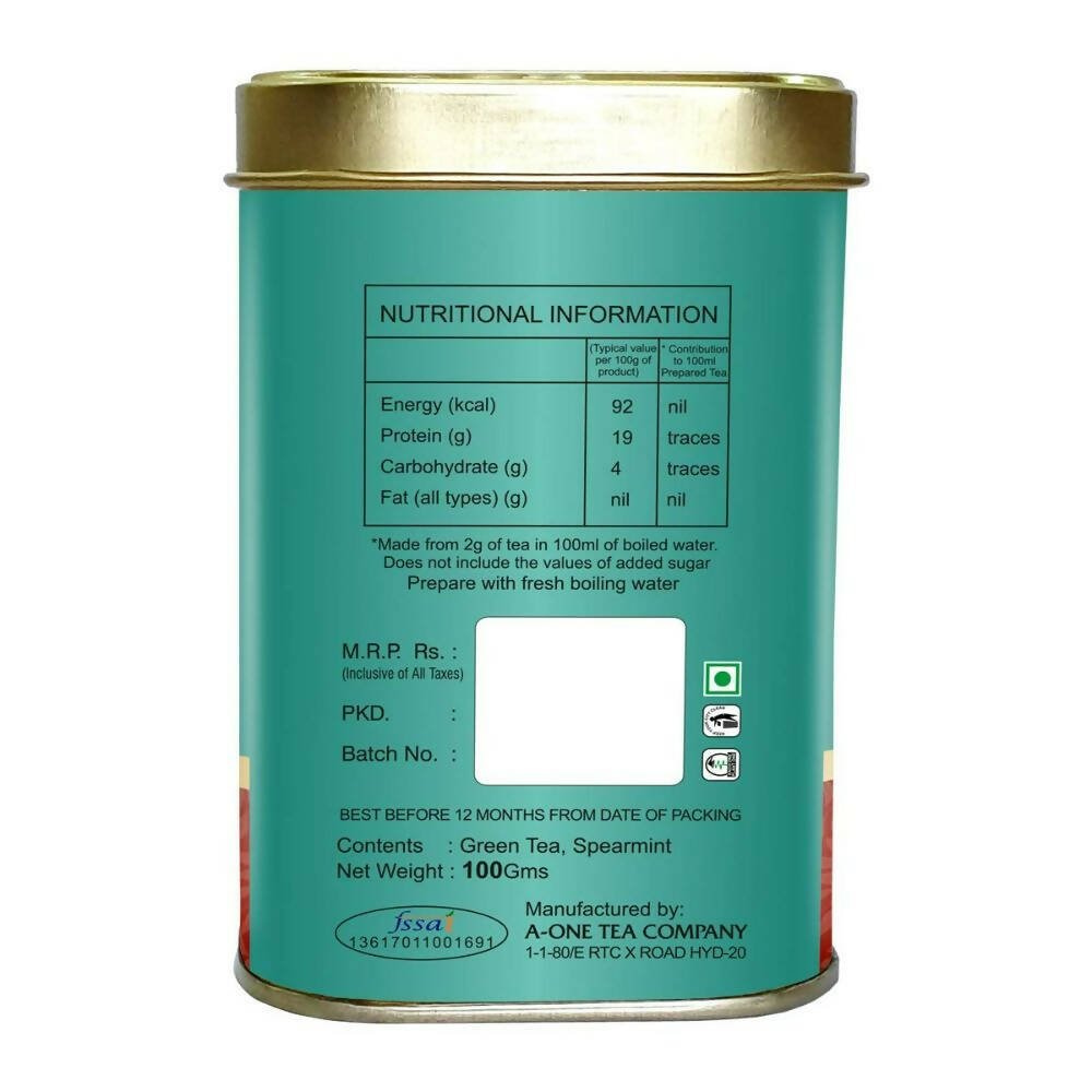 A-One Classic Premium Spearmint Green Tea - Swadesiicart
