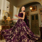 Janasya Purple Georgette Solid Lehenga Choli Dupatta | Swadesiicart