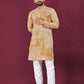 Anaita Yellow Chikankari Work Viscose Rayon Straight Kurta