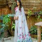 Vishnu Weaves Women's Pink Muga Cotton Woven Butti Saree with Blouse - Swadesiicart