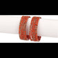 Afast Bridal Wedding & Party Fashionable Colorful Glass Bangle/Kada Set, Pack Of 12 - Red - Swadesiicart