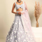 House of Panchhi Mauve Chinon Sequins and Zarkan embroidery Lehenga choli & Dupatta | Swadesiicart