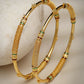 NVR Women's Set of 2 Gold-Polished Handcrafted Traditional Bangles - Swadesiicart
