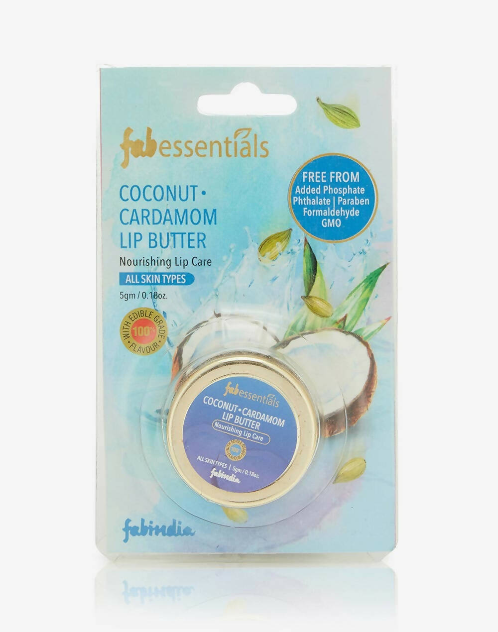 Fabessentials Coconut Cardamon Lip Butter - Swadesiicart