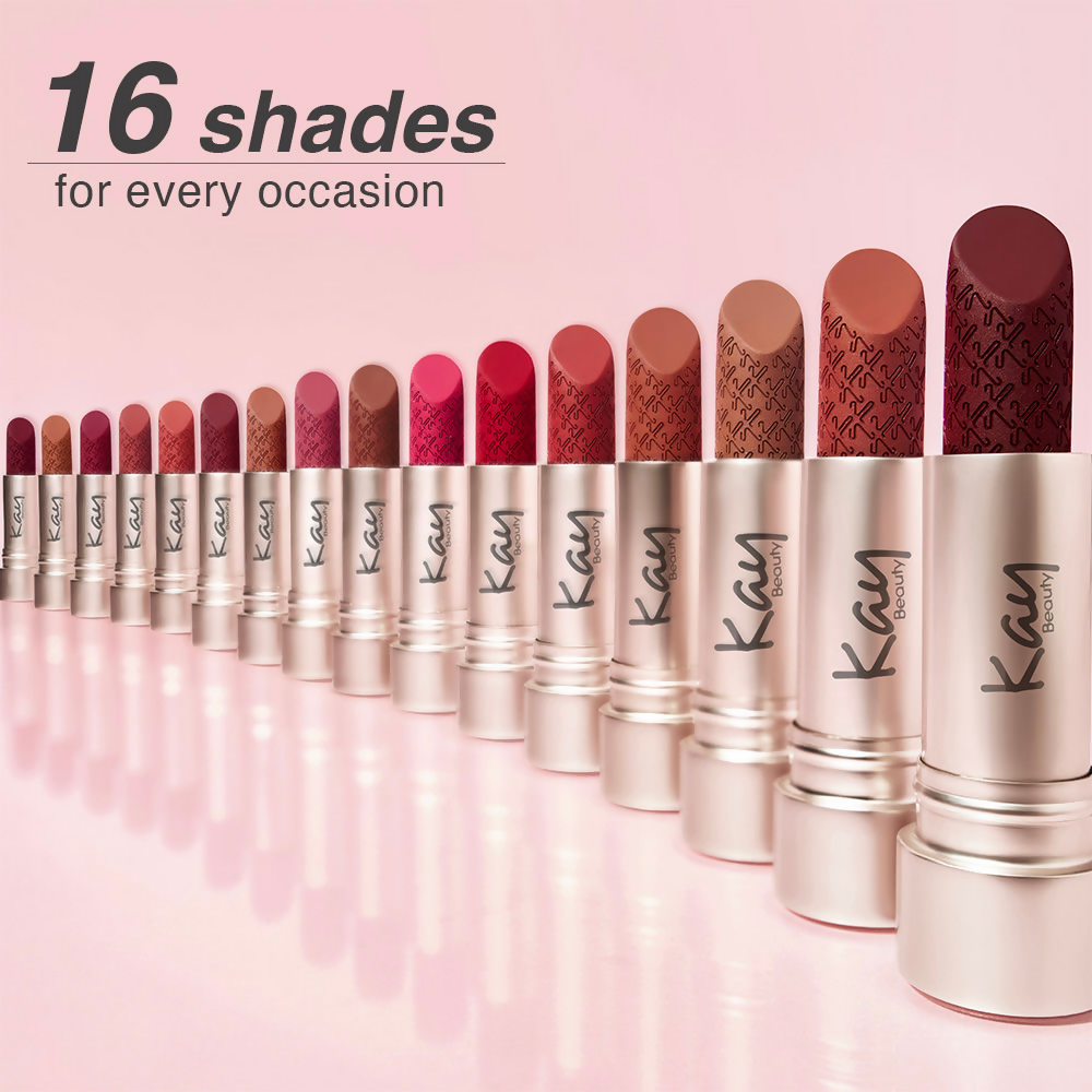 Kay Beauty Hydra Crème Hydrating Full Coverage Lipstick with Hyaluronic Acid Tomboy | Swadesiicart