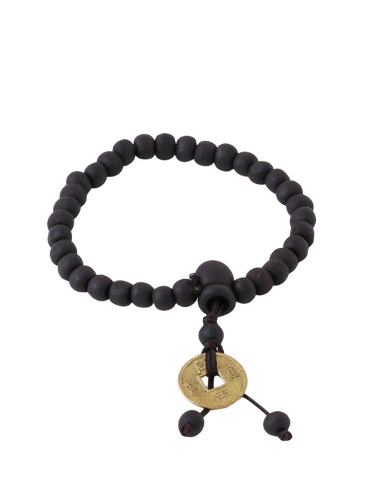 NVR Men Black Beaded Elasticated Rakhi With Roli Chawal - Swadesiicart