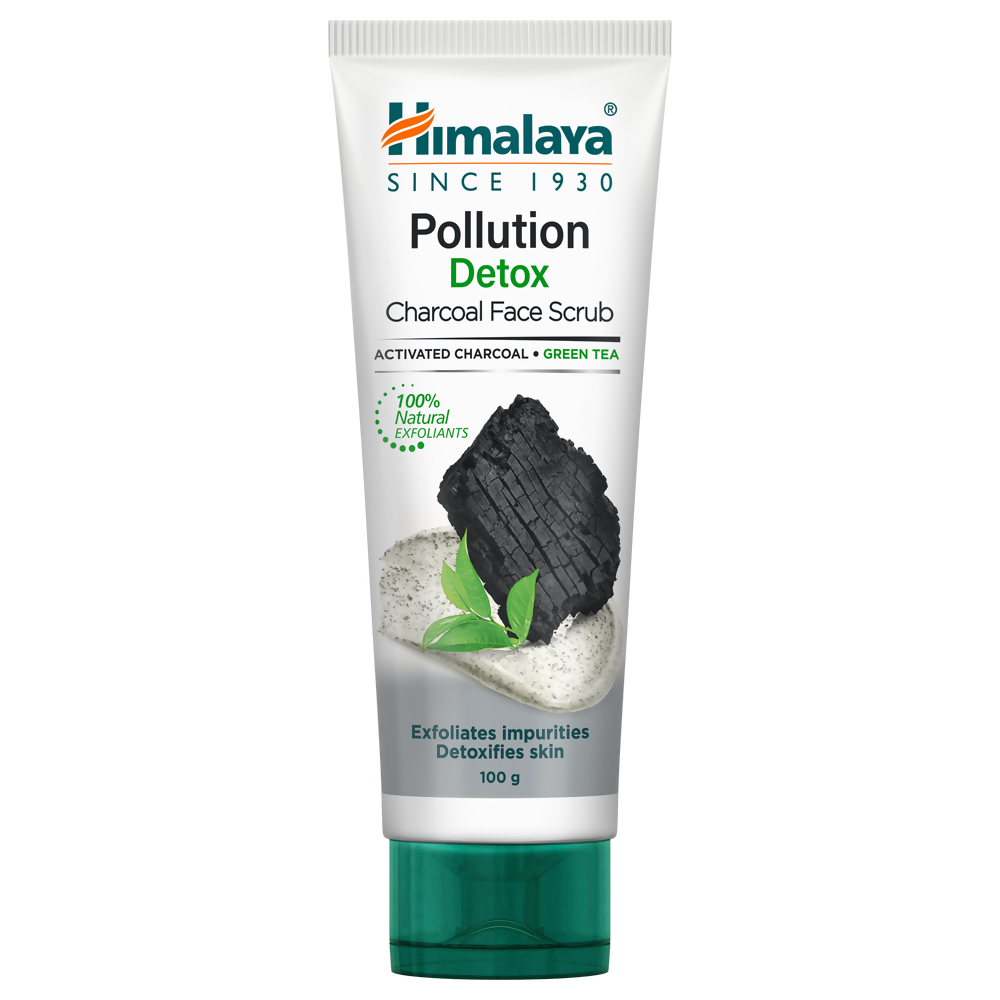 Himalaya Pollution Detox Charcoal Face Scrub | Deep Cleansing Scrub for Urban Skin - Swadesiicart